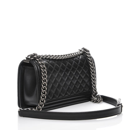 Chanel Lambskin Quilted Medium Boy Flap Black 3 of 8