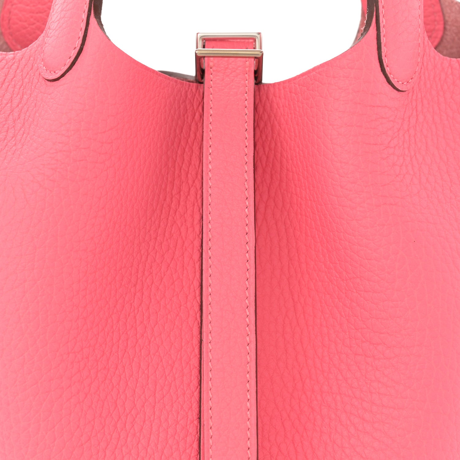Hermes Taurillon Clemence Picotin Lock 18 PM Rose Azalee 8 of 11