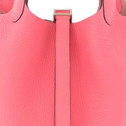 Hermes Taurillon Clemence Picotin Lock 18 PM Rose Azalee 8 of 11