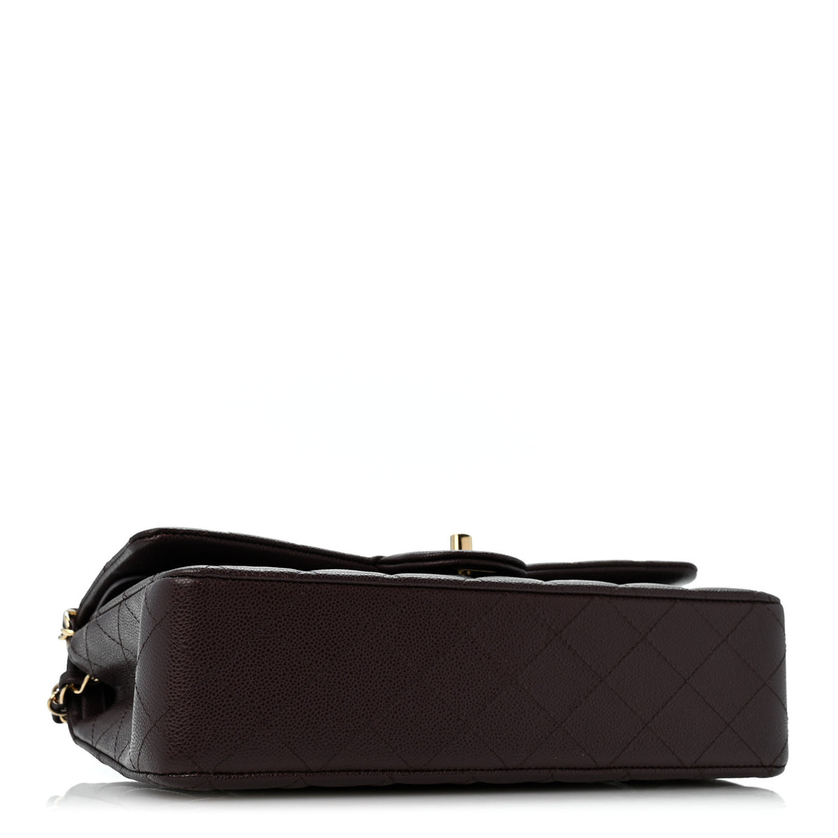 Chanel Caviar Quilted Medium Double Flap Dark Brown 4 of 12