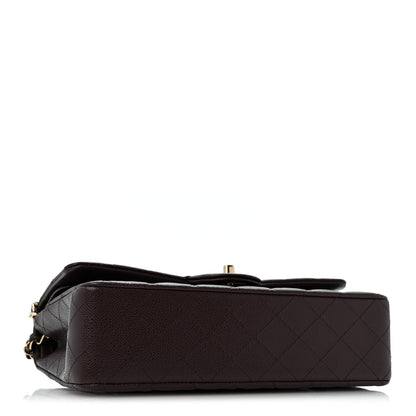Chanel Caviar Quilted Medium Double Flap Dark Brown 4 of 12