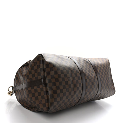 Louis Vuitton Damier Ebene Keepall Bandouliere 55 3 of 10