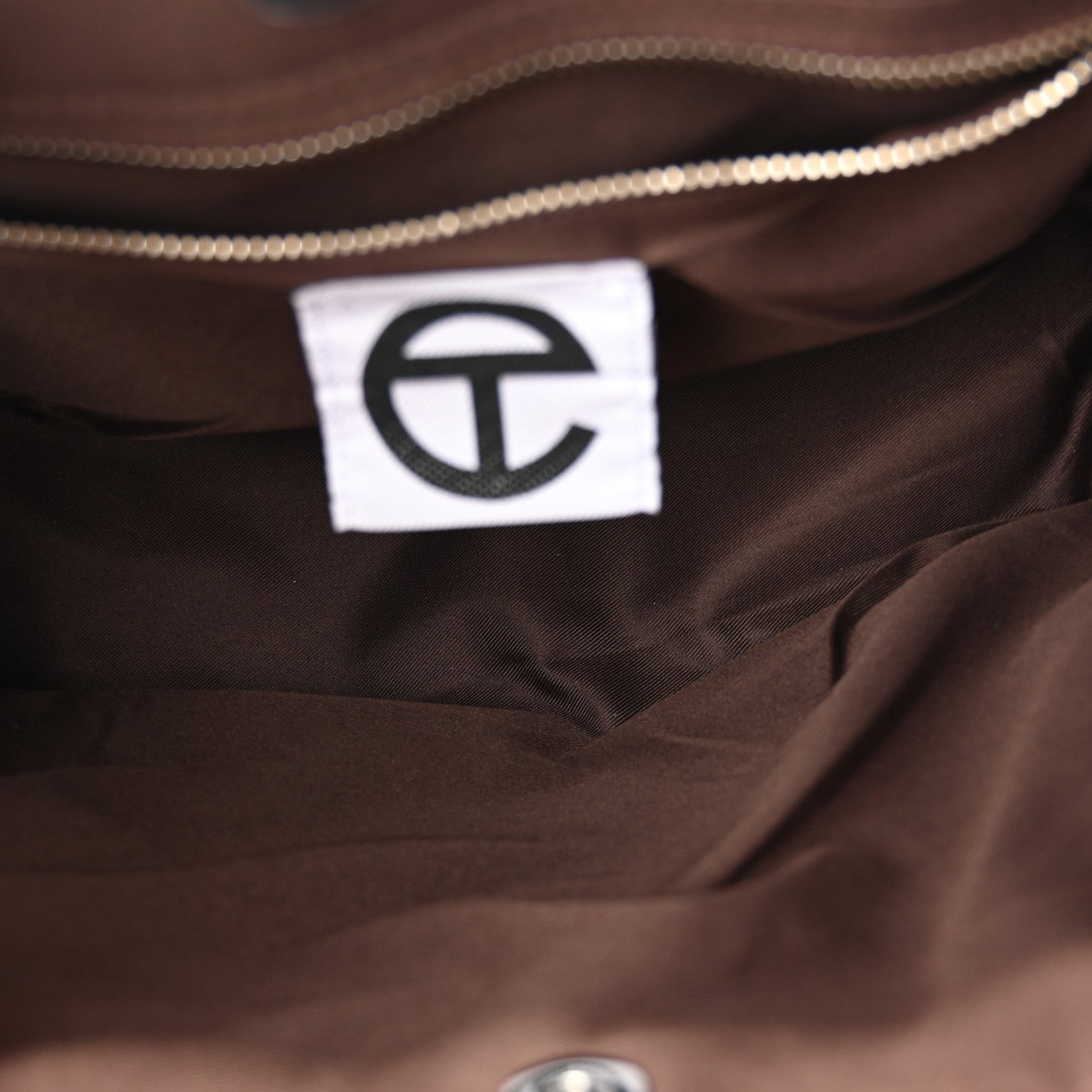 Telfar Patent Vegan Leather Medium Shopping Bag Chocolate 5 of 9