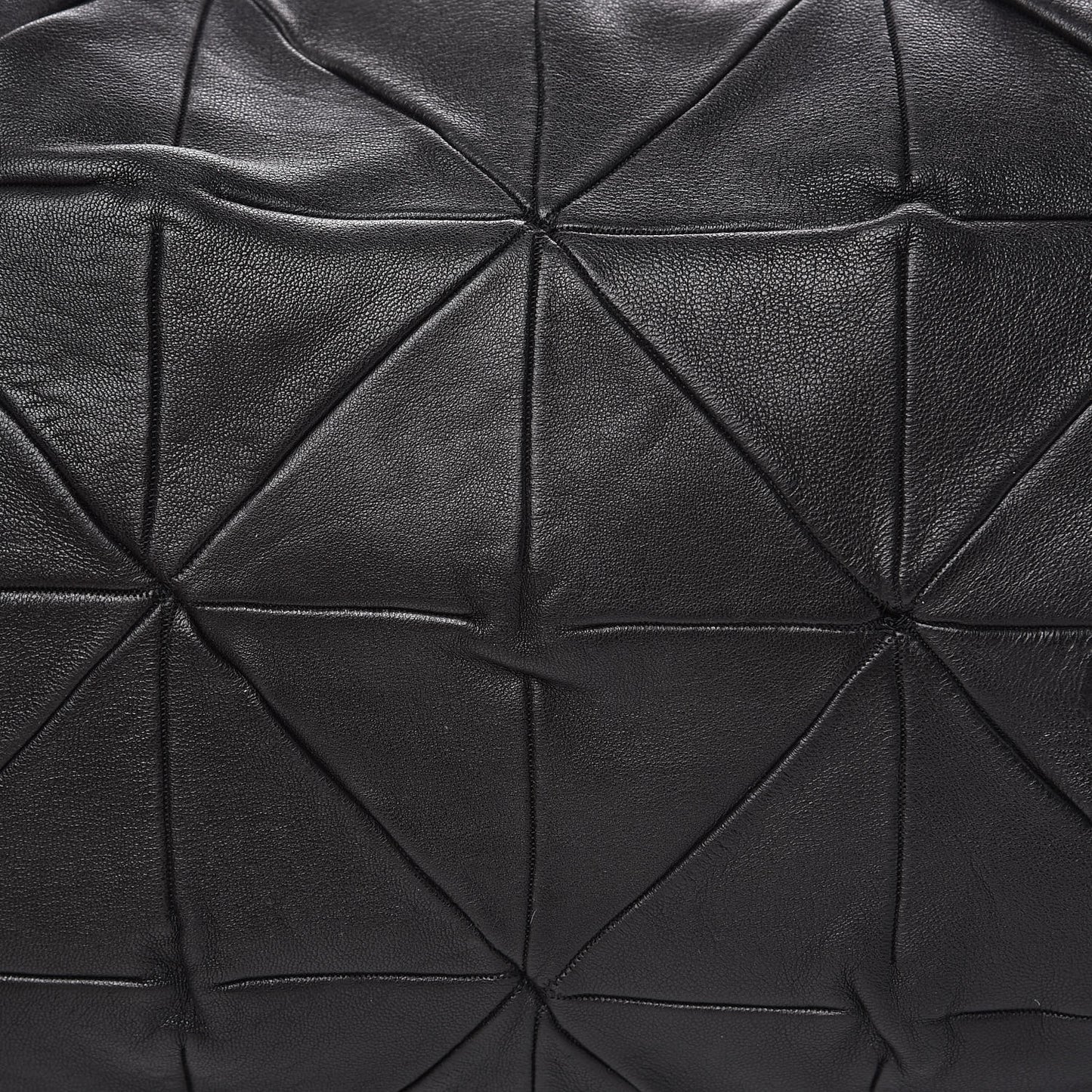 Lambskin Quilted Soft Squares Origami Flap Black