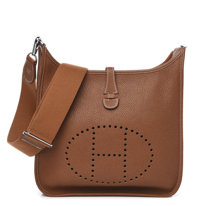 Hermes Taurillon Clemence Evelyne III PM Gold 1 of 10