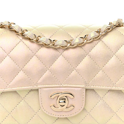 Chanel Iridescent Lambskin Quilted Mini Rectangular Flap Ivory 8 of 13