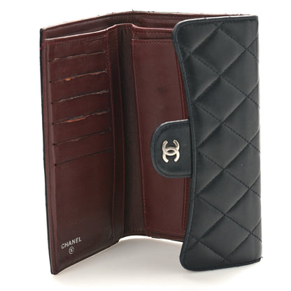 Chanel Lambskin Quilted Large Flap Wallet Black 5 of 12