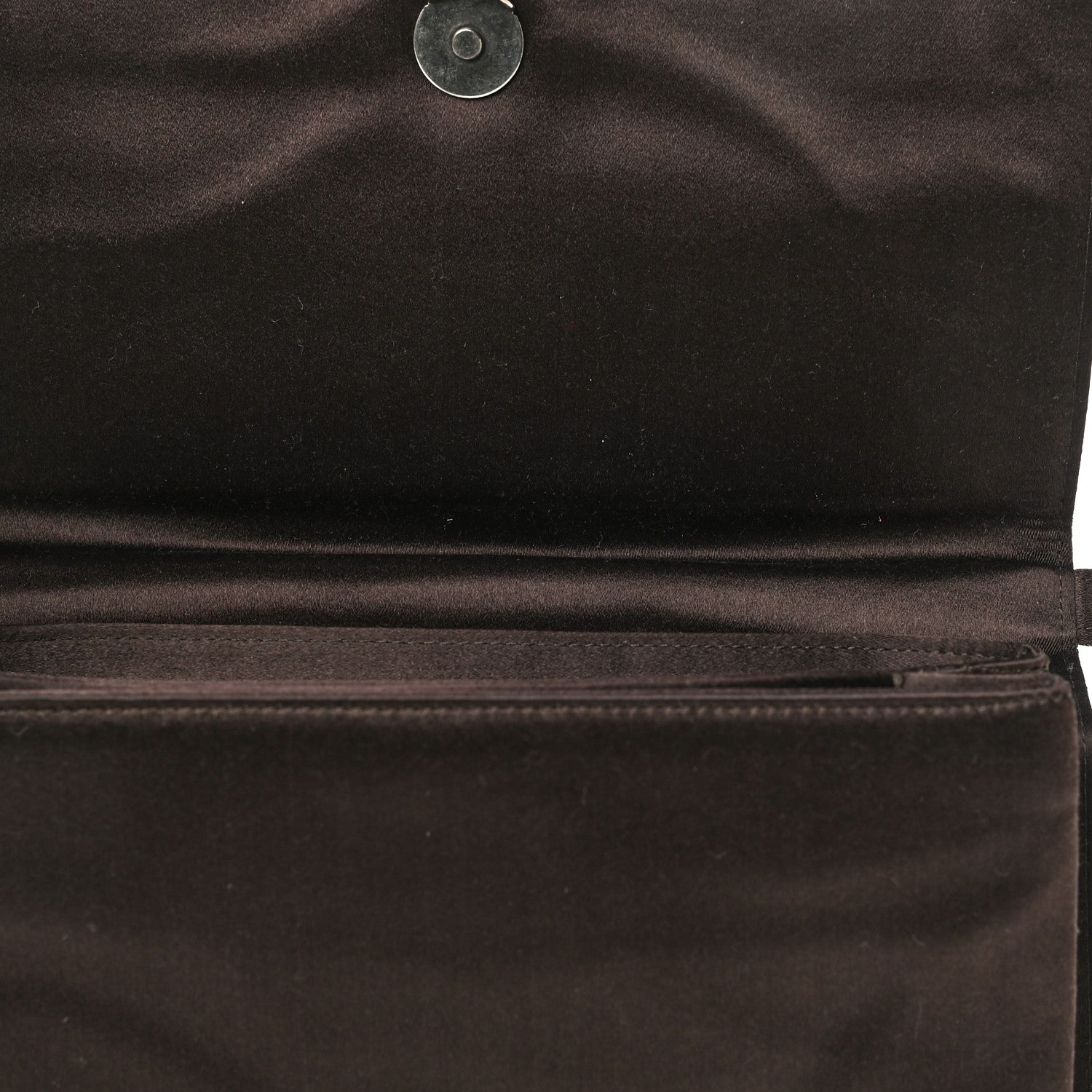 Prada Satin Flap Clutch Bag Brown 11 of 12