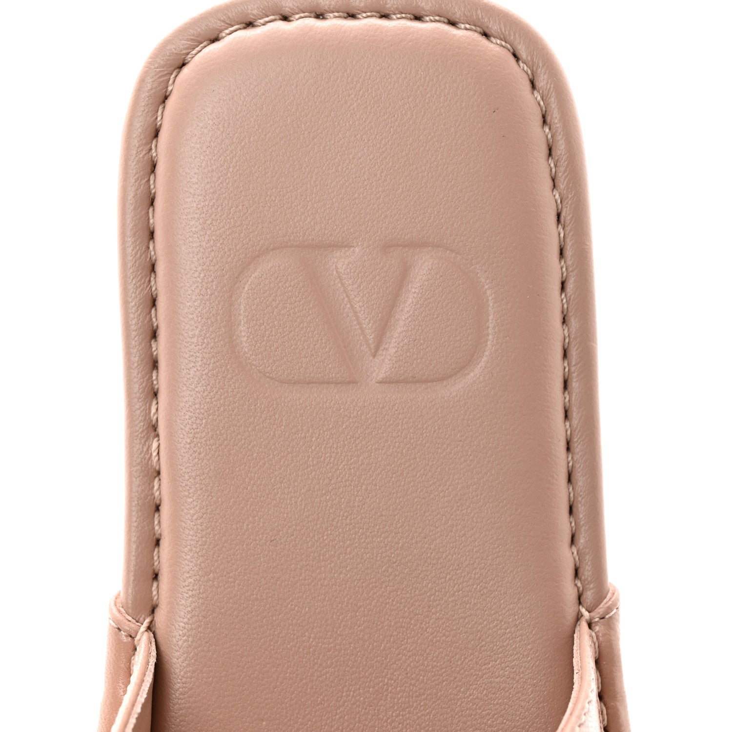 Valentino Garavani Nappa Roman Stud Flat Slippers 38 Rose Cannelle 8 of 9