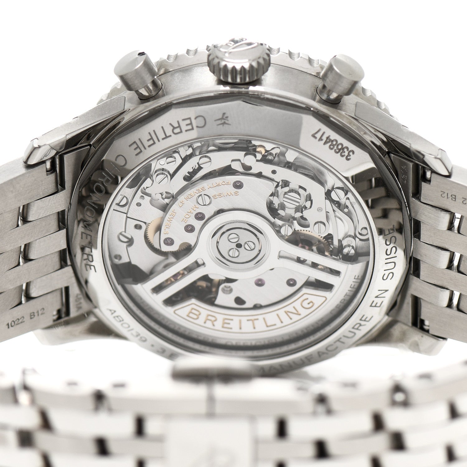 Breitling Stainless Steel 41mm Navitimer Chronograph B01 Automatic Watch Green AB0139211L1A1 3 of 4