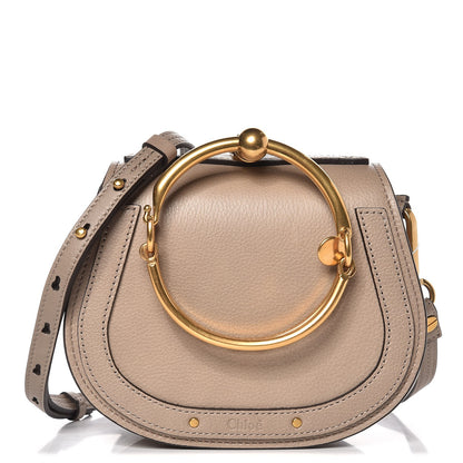 Chloe Calfskin Suede Small Nile Bracelet Bag Motty Grey 1 of 8