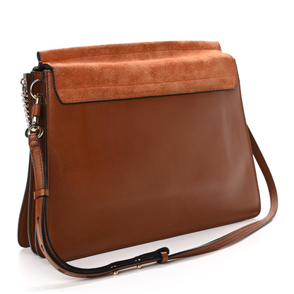 Chloe Suede Calfskin Medium Faye Shoulder Bag Tobacco 3 of 9