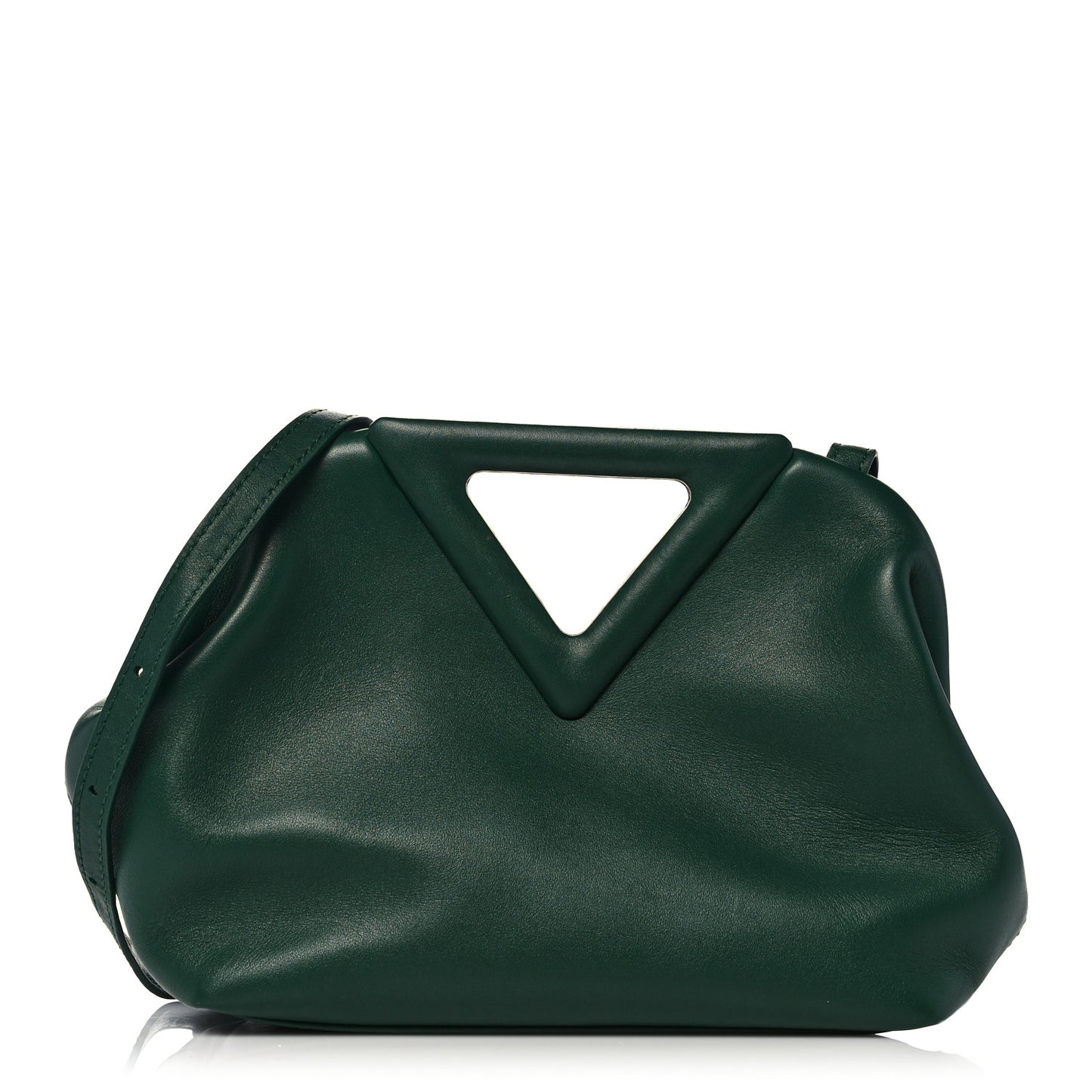 Calfskin Small The Point Triangle Bag Raintree