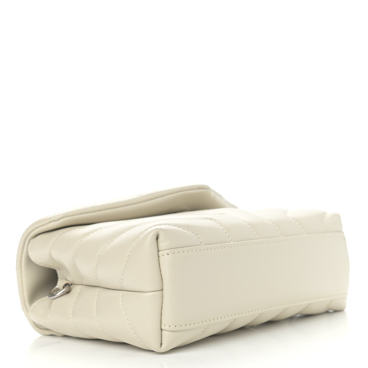 Saint Laurent Calfskin Y Quilted Monogram Toy Loulou Crossbody Bag Ivory 4 of 12