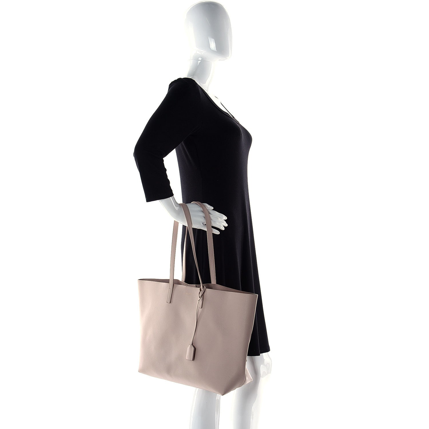 Saint Laurent Calfskin Large Shopping Tote Pale Blush 16 of 16