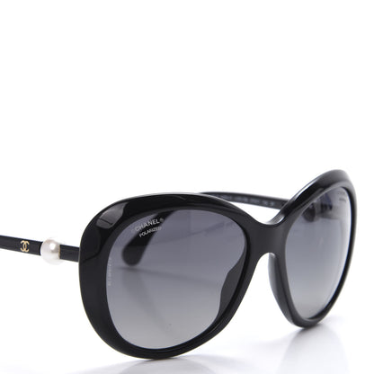 Chanel CC Pearl Polarized Sunglasses 5302-H Black 7 of 8