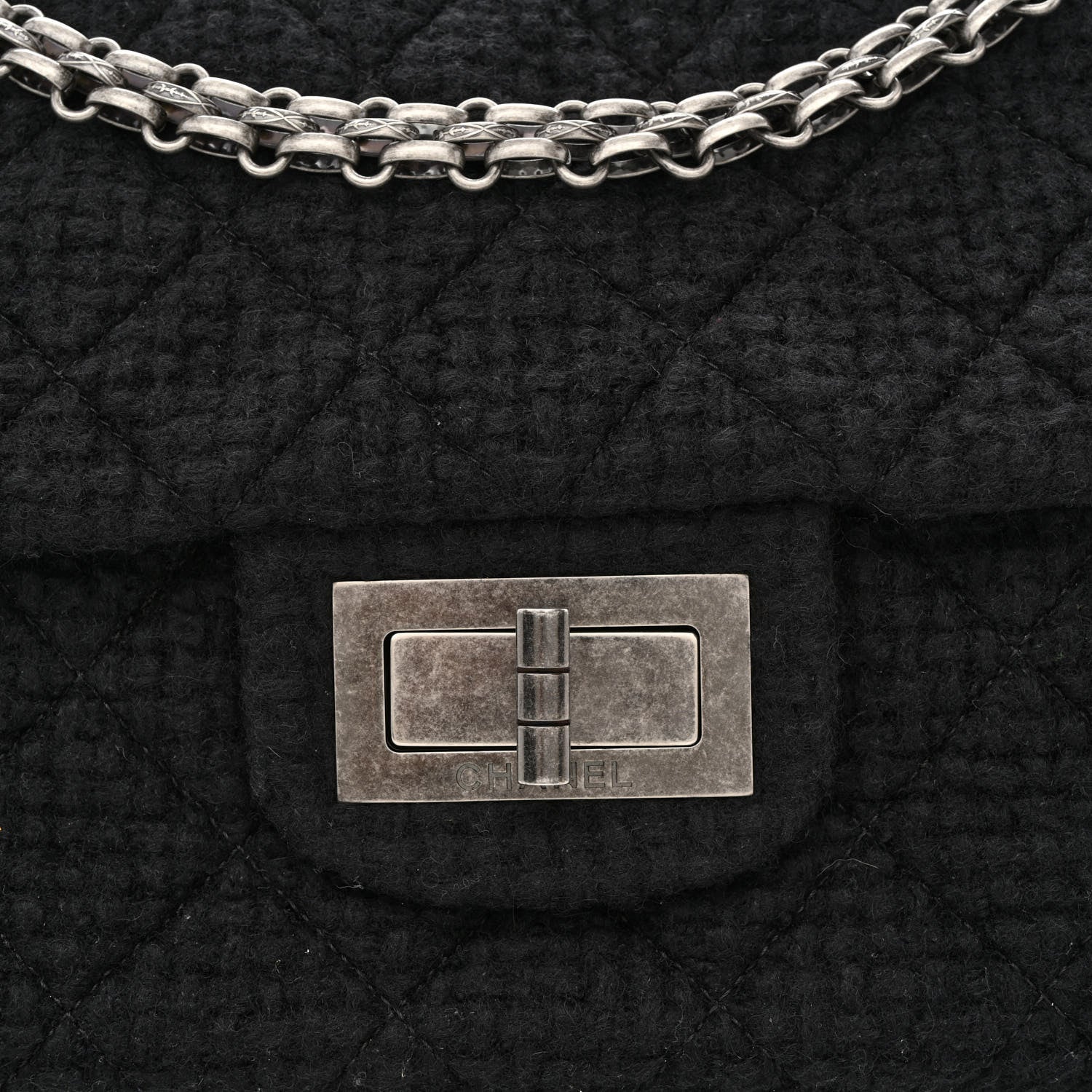 Chanel Tweed XXL Reissue Flap Black 8 of 10