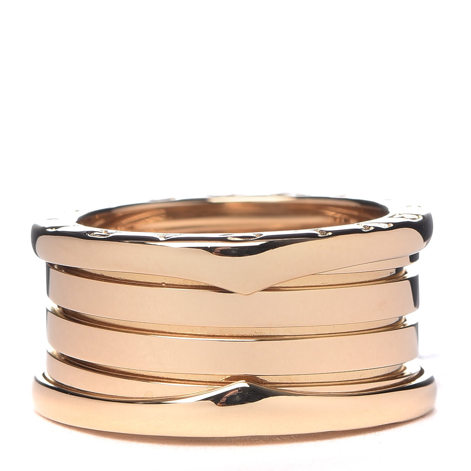 Bulgari 18K Yellow Gold B.Zero1 Four-Band Ring 54 6.75 1 of 6