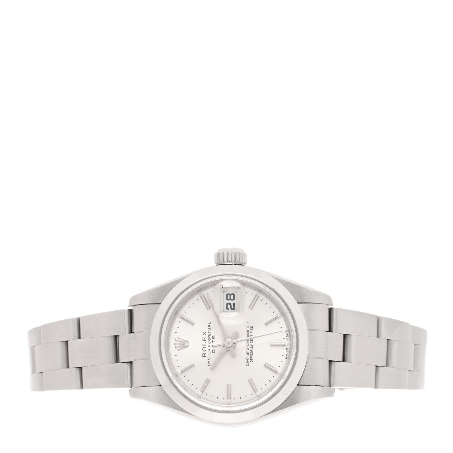 Rolex Stainless Steel 26mm Oyster Perpetual Date Watch Silver 79160 2 of 4
