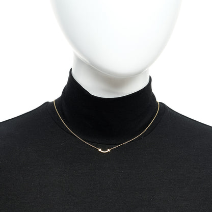 Tiffany 18K Yellow Gold Mini T Smile Pendant Necklace 5 of 5