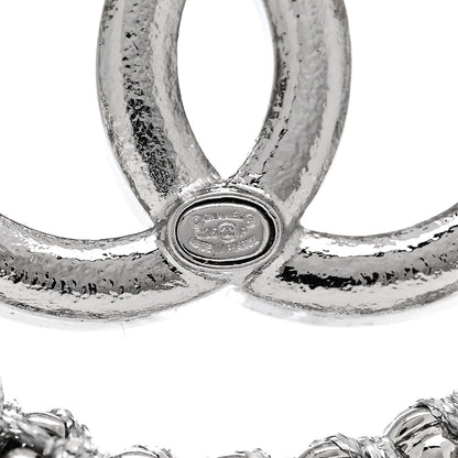 Chanel Crystal Pearl CC Round Brooch Silver 3 of 3