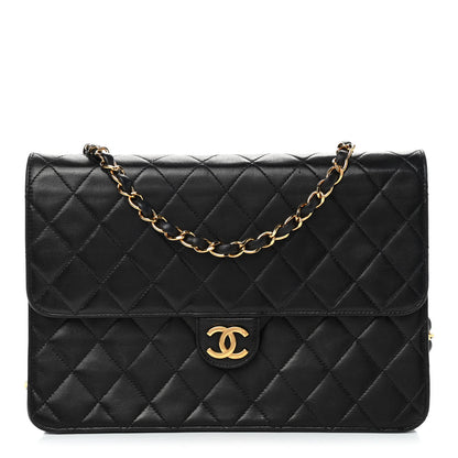 Chanel Lambskin Quilted Medium Single Flap Black 1 of 11