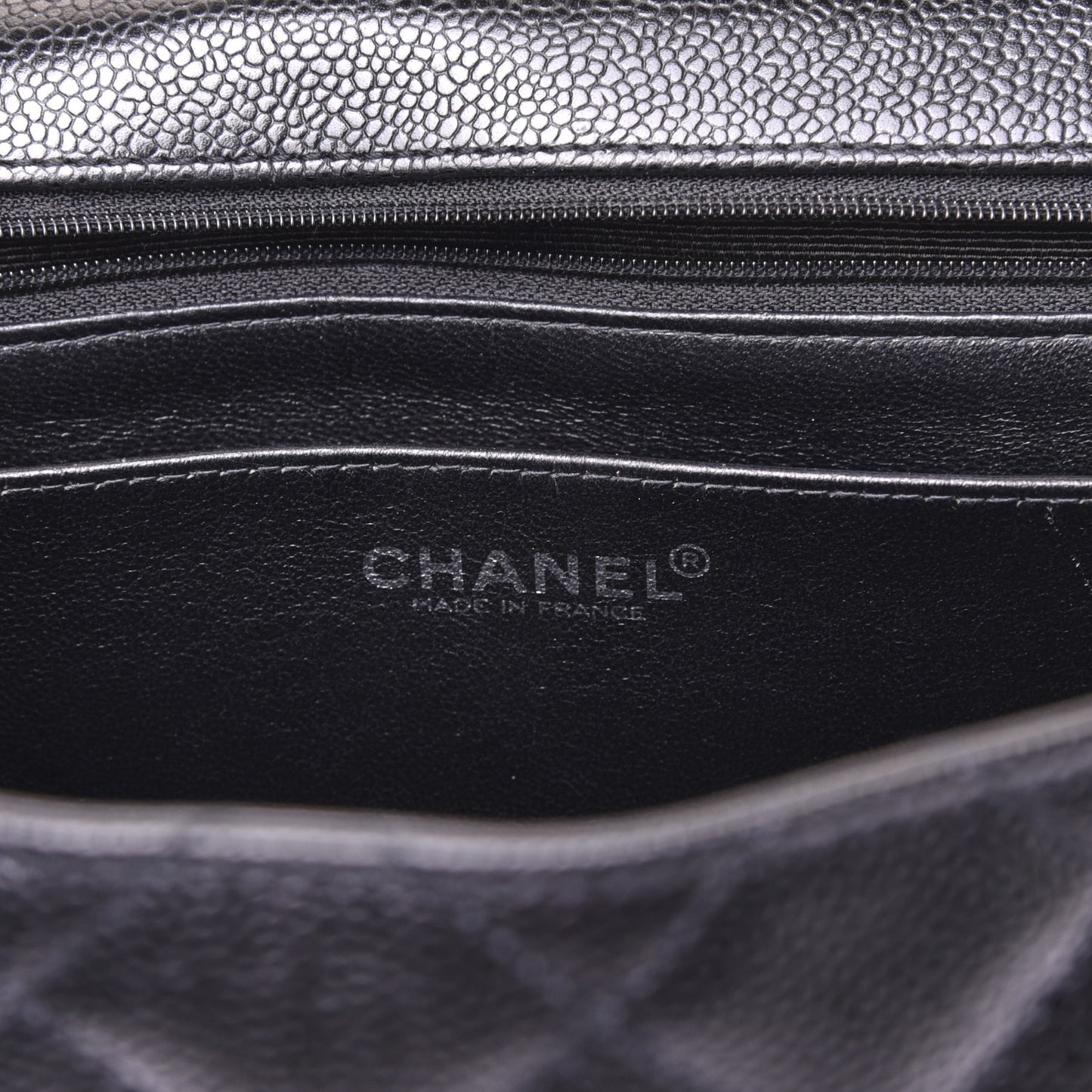 Caviar Quilted Jumbo Kelly Flap Black