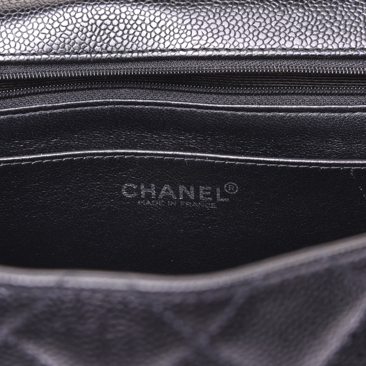 Chanel Caviar Quilted Jumbo Kelly Flap Black 8 of 13
