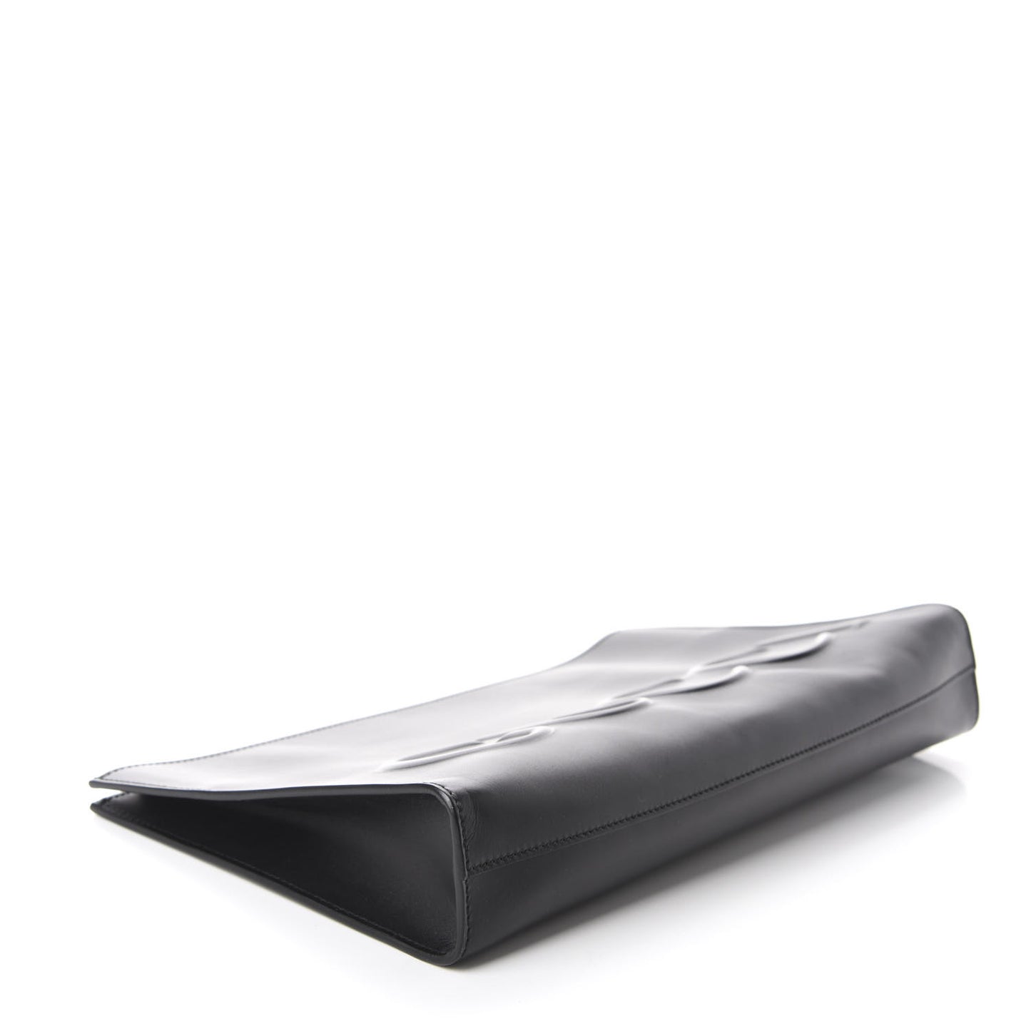 Calfskin Embossed XL Clutch Black