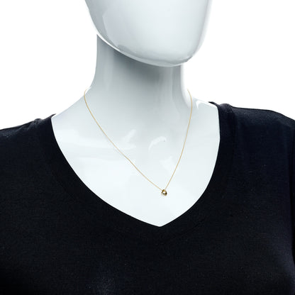 Tiffany 18K Yellow Gold 7mm Elsa Peretti Open Heart Pendant Necklace 2 of 5
