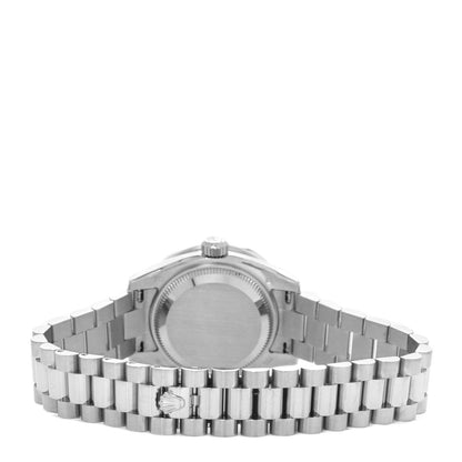 Rolex 18K White Gold Diamond 26mm Oyster Perpetual Datejust President Watch Silver Jubilee 179159 3 of 5