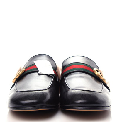 Gucci Goatskin Fur Web GG Mens Princetown Slippers 10.5 Black 2 of 10