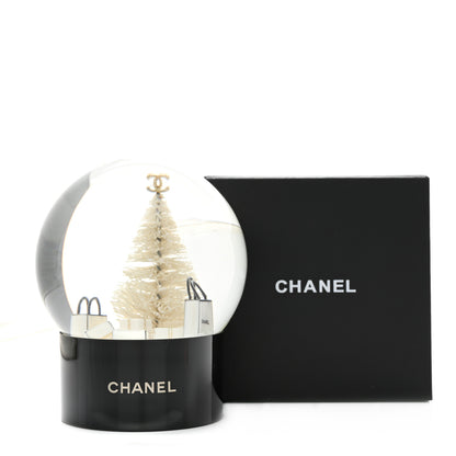 Chanel Glass Christmas Tree Shopping Bag Snow Globe 9 of 9