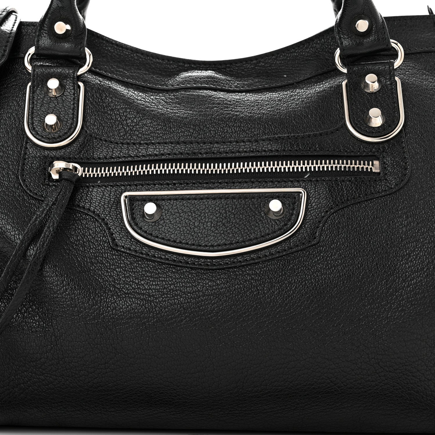 Balenciaga Chevre Silver Metallic Edge Hardware City Black 8 of 10