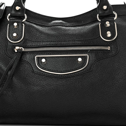 Balenciaga Chevre Silver Metallic Edge Hardware City Black 8 of 10