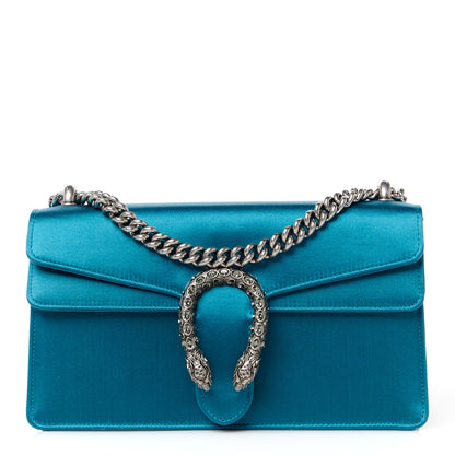 Gucci Satin Silk Crystal Small Dionysus Shoulder Bag Turchese Black Diamond 1 of 13
