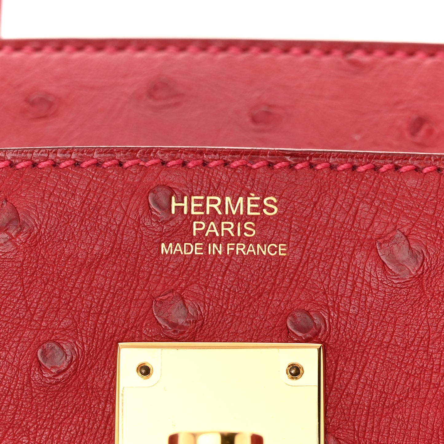 Ostrich Birkin 30 Rouge Vif