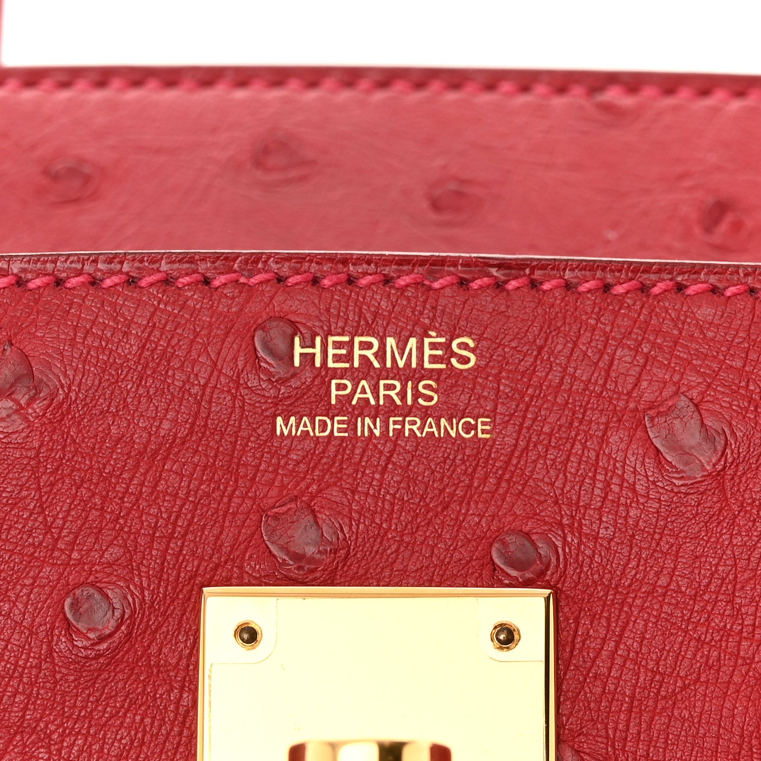Hermes Ostrich Birkin 30 Rouge Vif 6 of 13