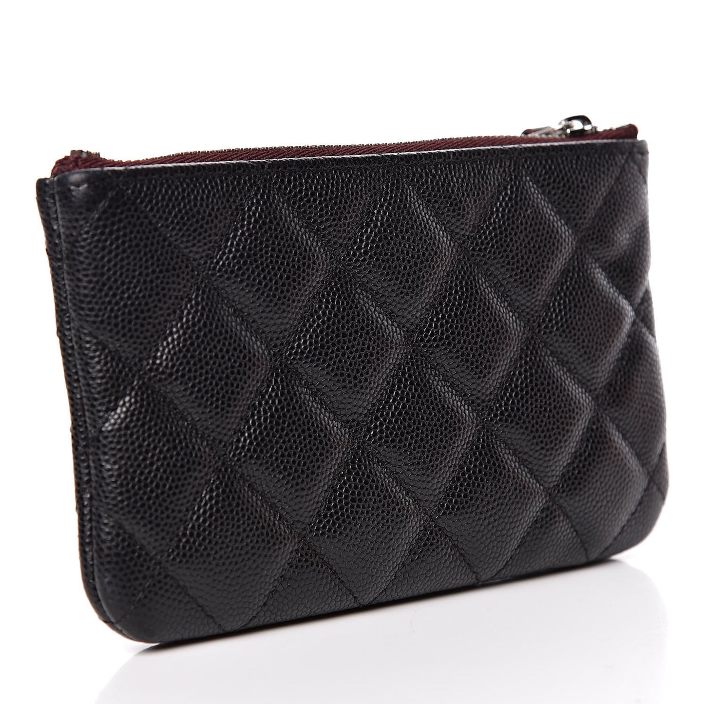 Caviar Quilted Small Cosmetic Case Black