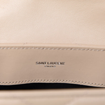 Saint Laurent Calfskin Y Quilted Monogram Small Loulou Chain Satchel Nude Powder 9 of 12