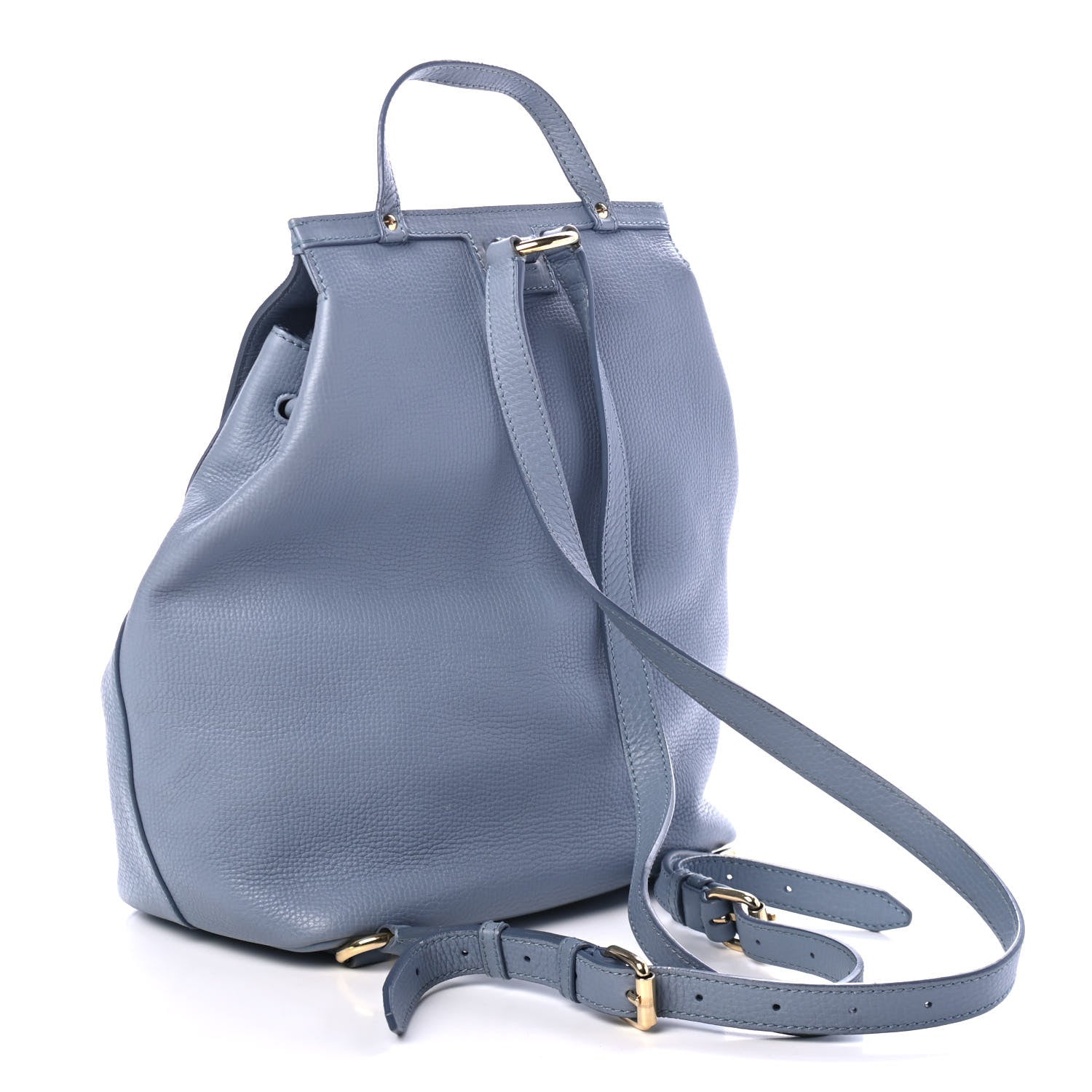 Dolce & Gabbana Calfskin Studded Miss Sicily Backpack Light Blue 2 of 4