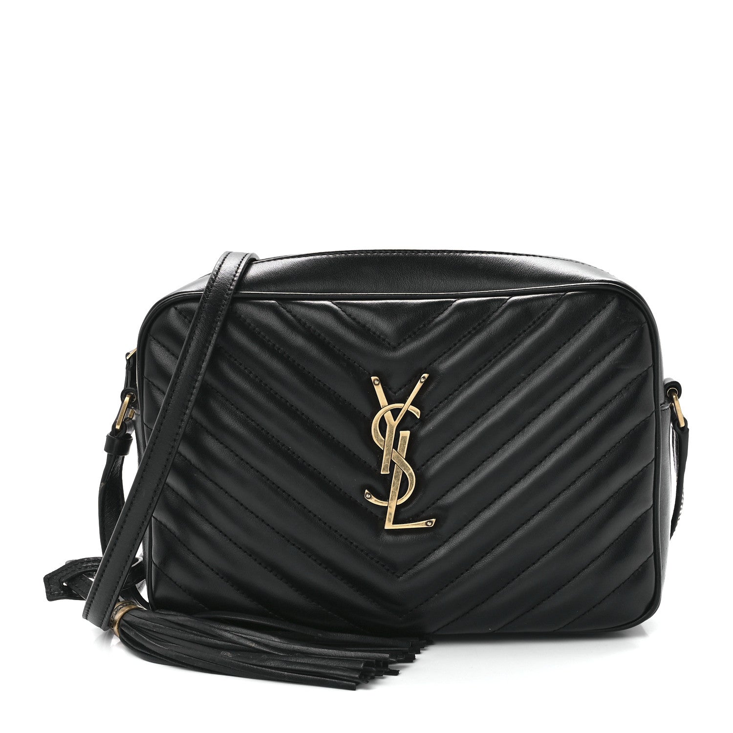 Saint Laurent Calfskin Matelasse Monogram Lou Camera Bag Black 1 of 11