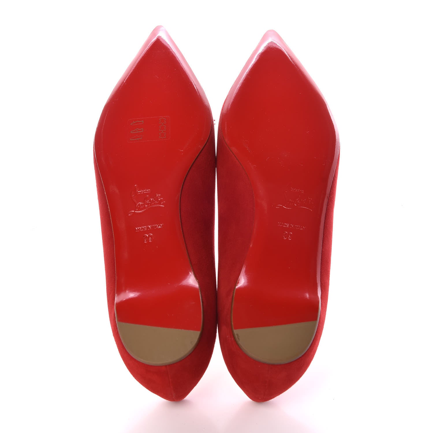 Christian Louboutin Veau Velours Gwalior Flats 39 Red 5 of 7