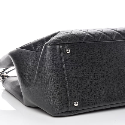 Chanel Caviar Quilted XL Grand Shopping Tote GST Dark Grey 8 of 9