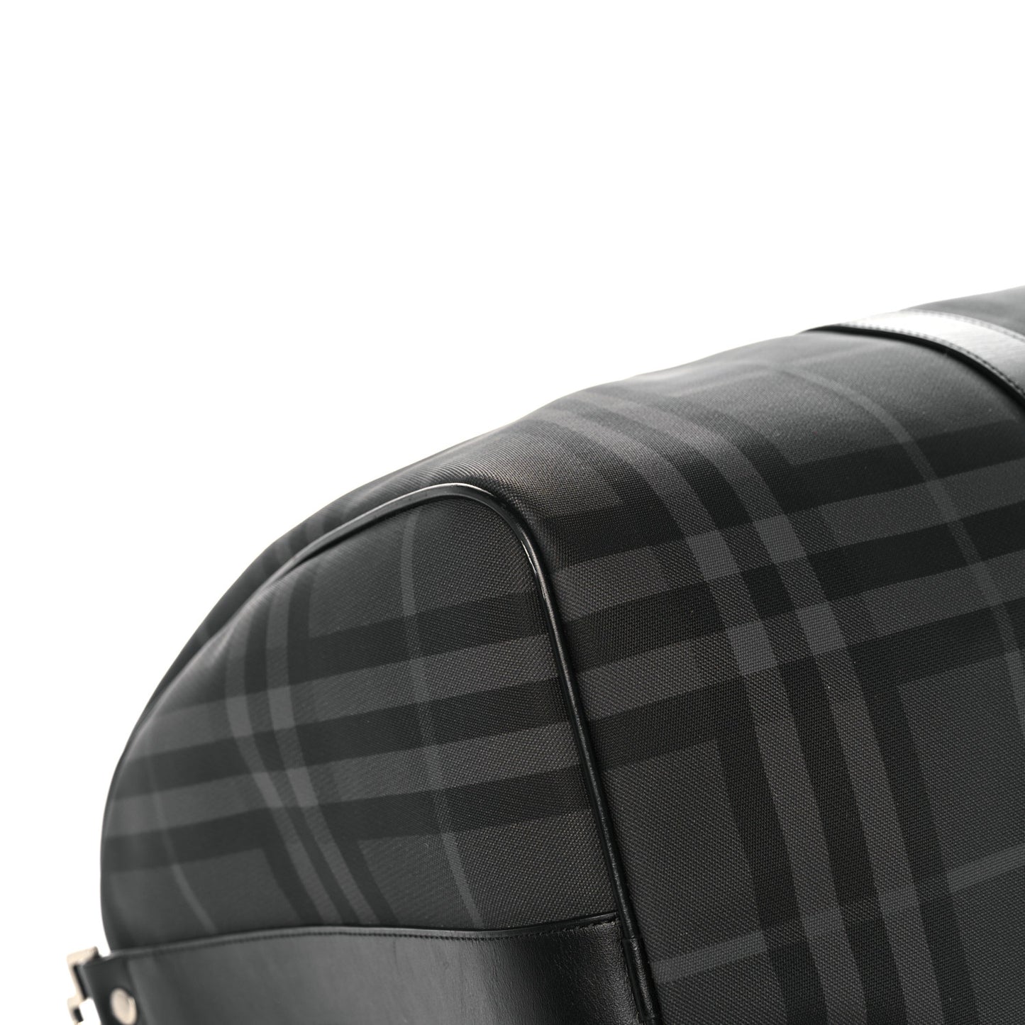 Nylon Smoked Check Duffle Bag Black
