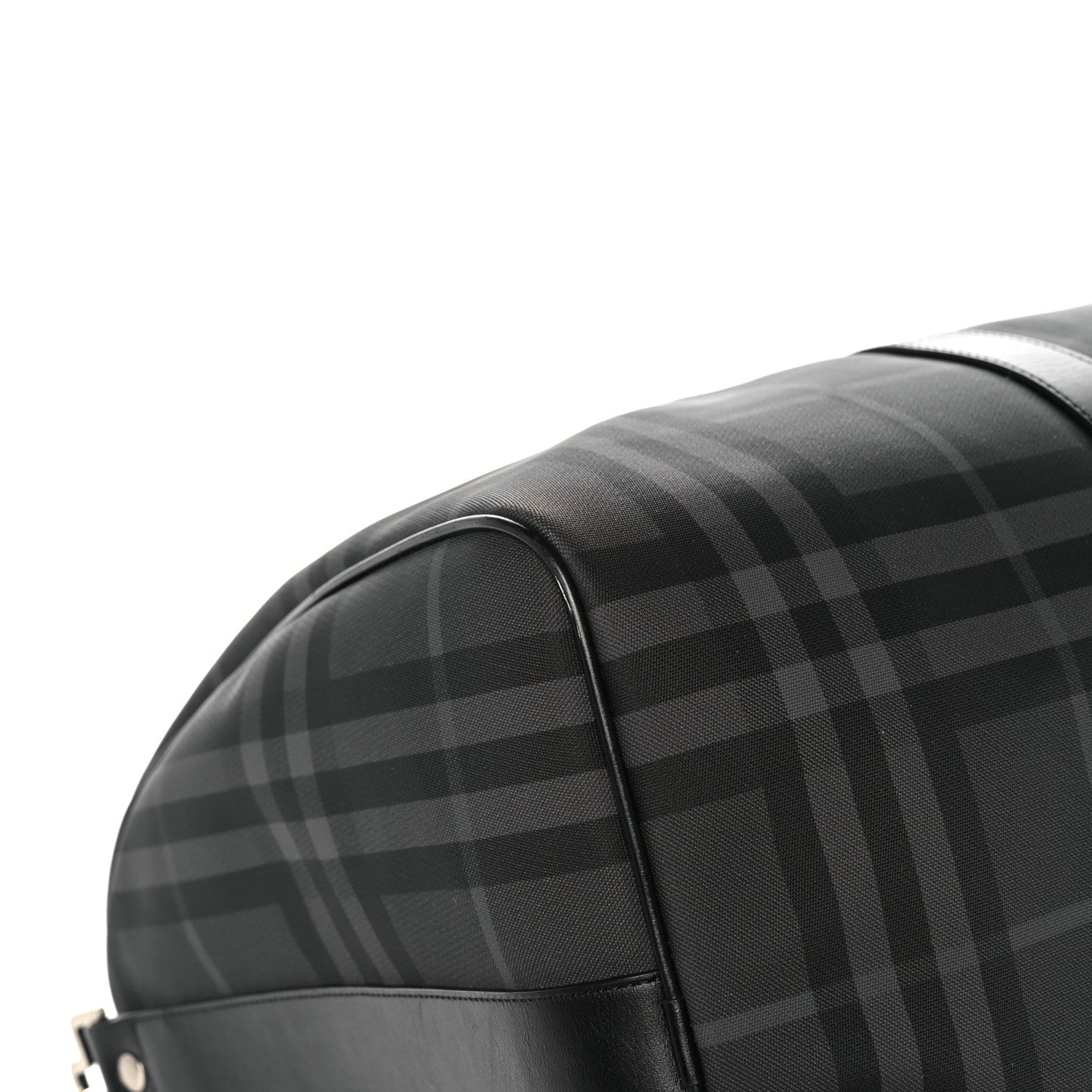 Burberry Nylon Smoked Check Duffle Bag Black 10 of 14