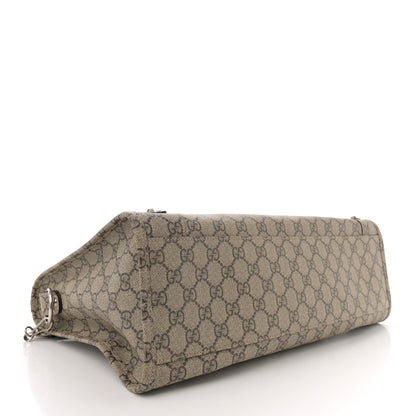 Balenciaga X GUCCI GG Supreme Monogram Neo Classic Silver Hardware City Beige Ebony 5 of 12