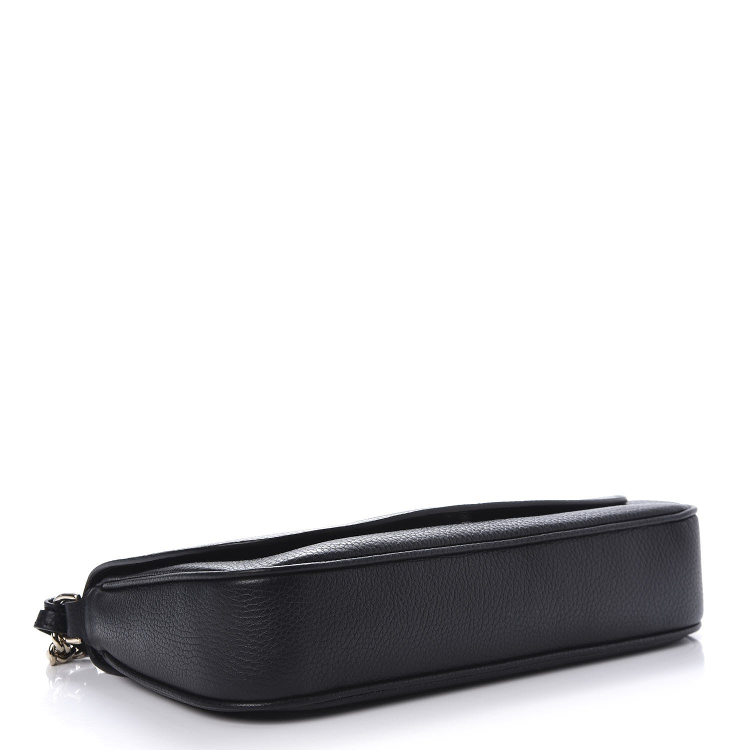 Gucci Pebbled Calfskin Medium Soho Flap Crossbody Black 4 of 10