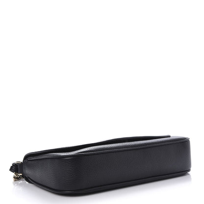 Gucci Pebbled Calfskin Medium Soho Flap Crossbody Black 4 of 10