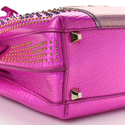 MCM Metallic Calfskin Cyber Studs Mini Milla Tote Electric Pink 8 of 9